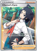 168/172 Cheren's Care Full Art Trainer Ultra Rare Brilliant Stars Pokemon TCG