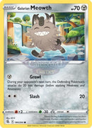 180/264 Galarian Meowth Common Fusion Strike Single Card