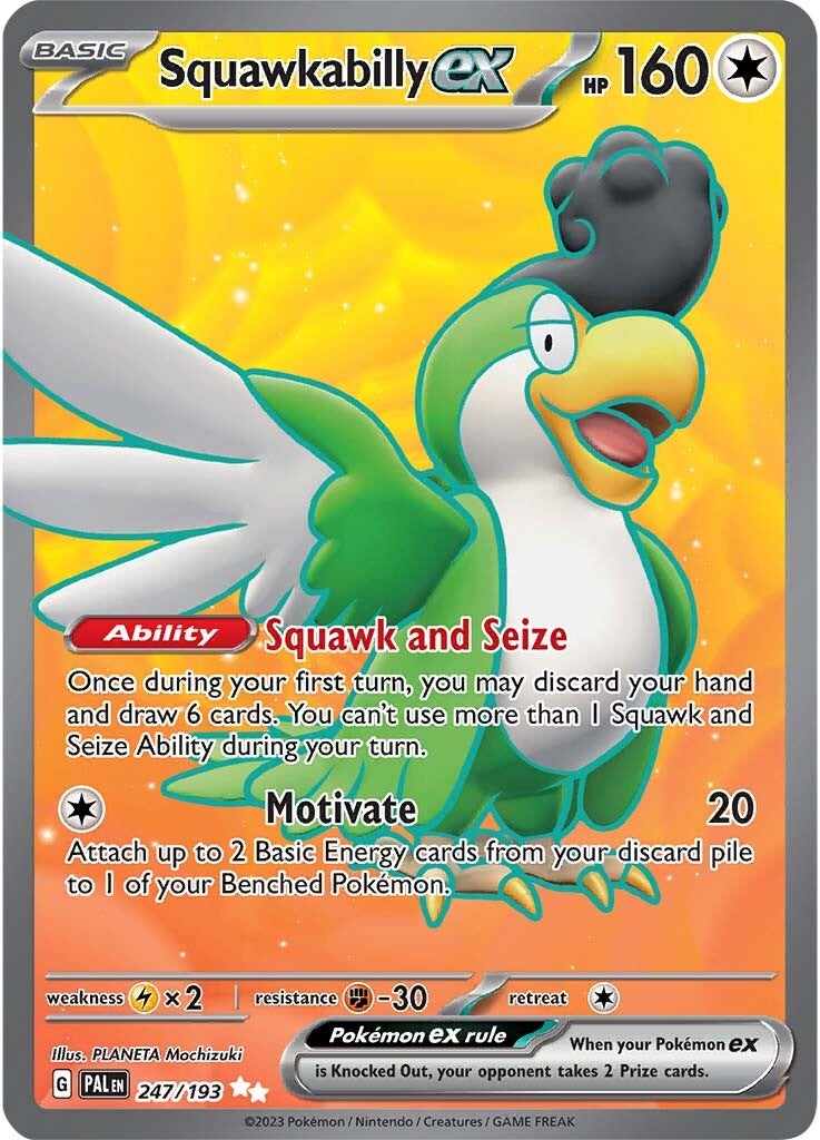 247/193 Squawkabilly EX Full Art Paldea Evolved