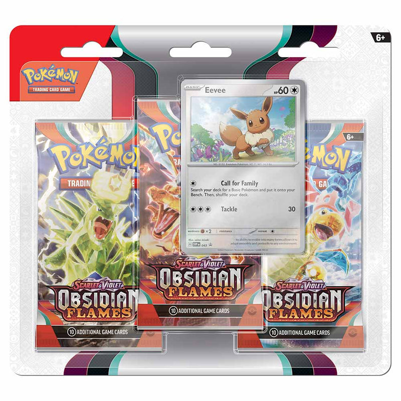 Pokemon TCG Scarlet & Violet: Obsidian Flames Three-Booster Blister (Assorted)