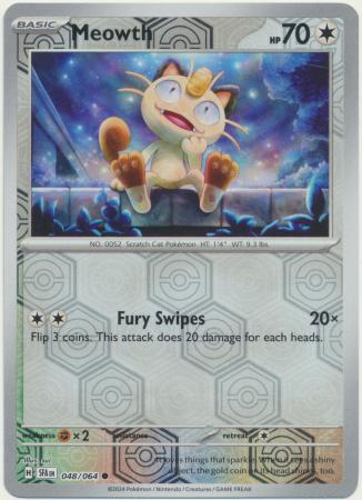 048/064 Meowth Common Reverse Holo Shrouded Fable