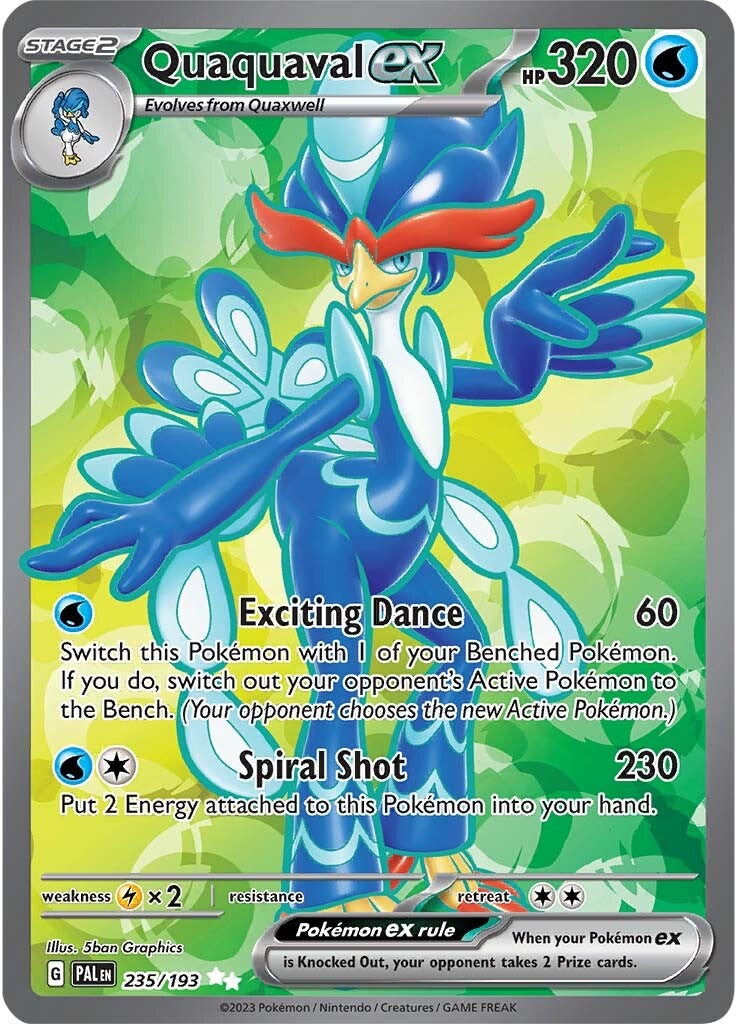 235/193 Quaquaval EX Full Art Paldea Evolved