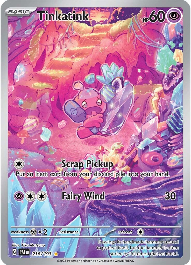 216/193 Tinkatink Illustration Rare Paldea Evolved