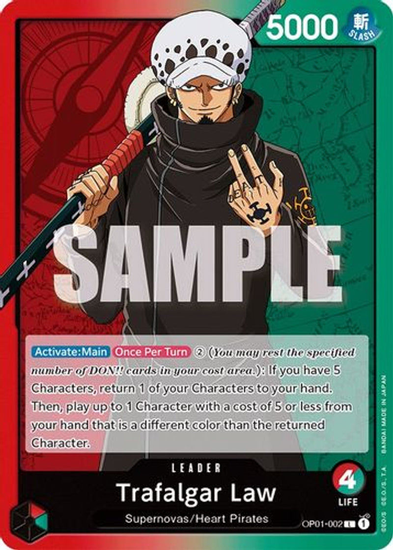 OP01-002 Trafalgar Law Leader Pre-Errata Wave 2