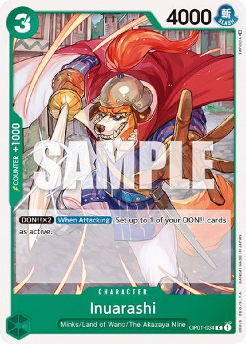 OP01-034 Inuarashi Common Corrected Version Wave 3