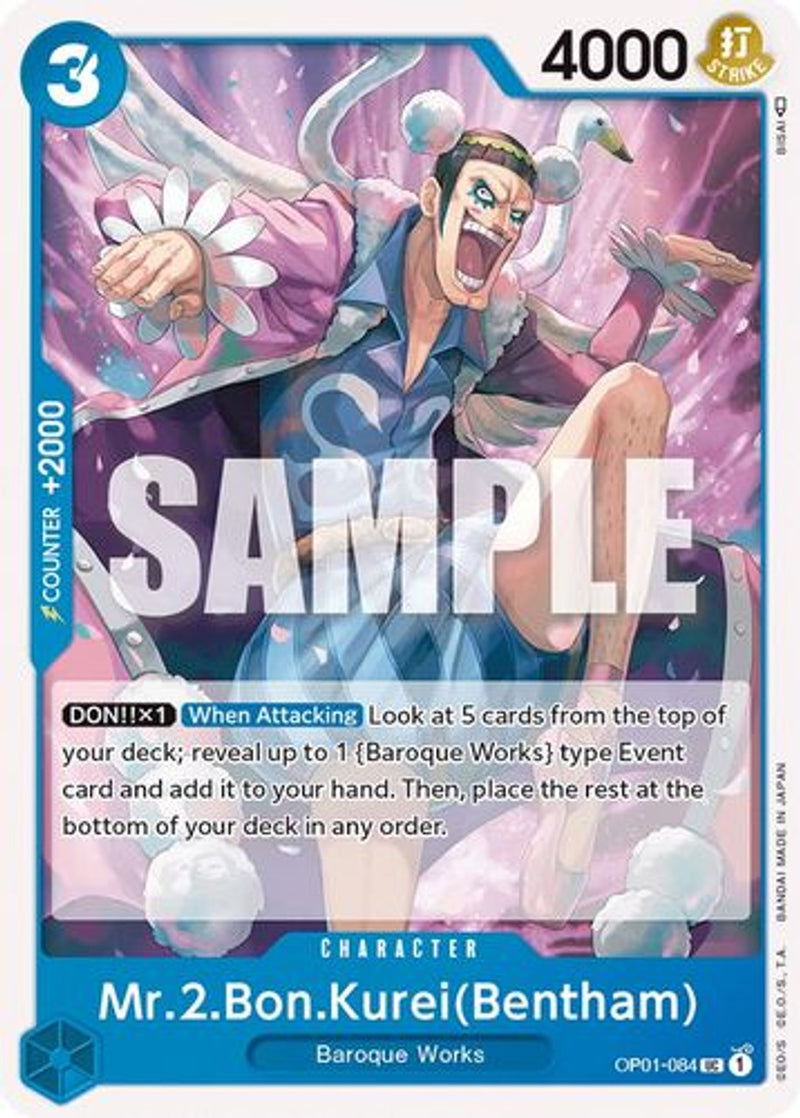 OP01-084 Mr. 2 Bon.Kurei (Bentham) Uncommon Corrected Version Wave 3