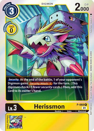 P-068 Herissmon Promo Limited Card Pack Foil