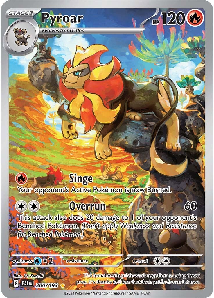 200/193 Pyroar Illustration Rare Paldea Evolved