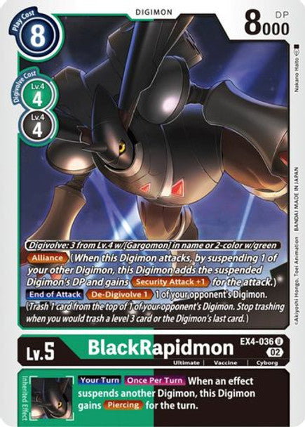 EX04-036 BlackRapidmon Uncommon