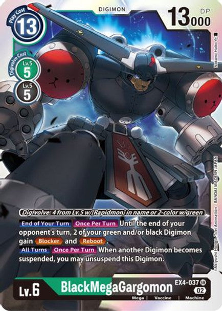 EX04-037 BlackMegaGargomon Super Rare