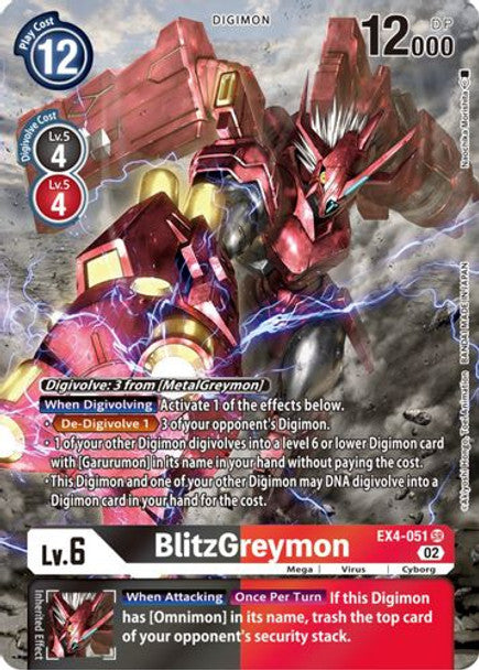 EX04-051 BlitzGreymon Super Rare Alternate Art