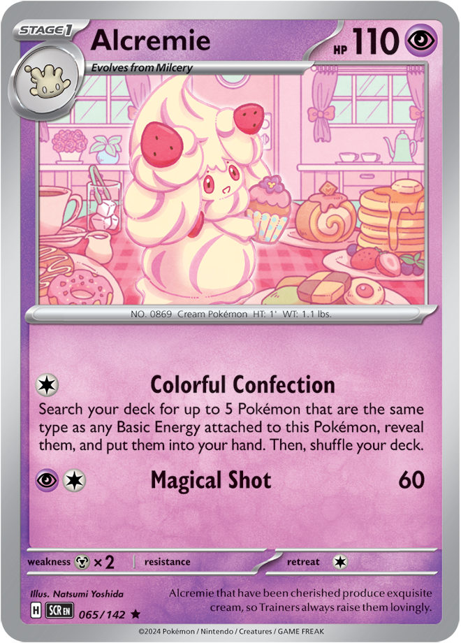 065/142 Alcremie Holo Rare Stellar Crown