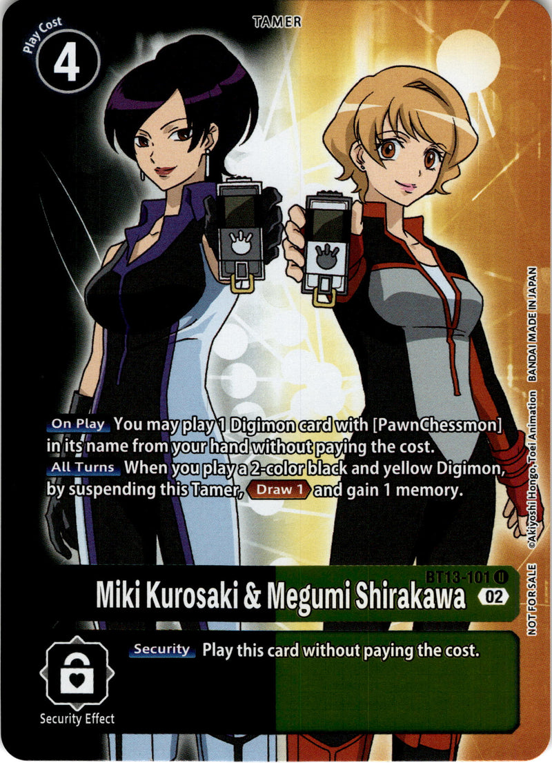 BT13-101 Miki Kurosaki & Megumi Shirakawa Box Topper