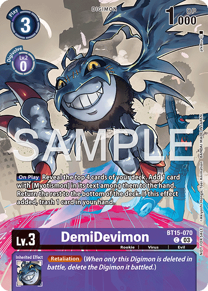 BT15-070 DemiDevimon Legend Pack 2025 Box Topper (EX10)