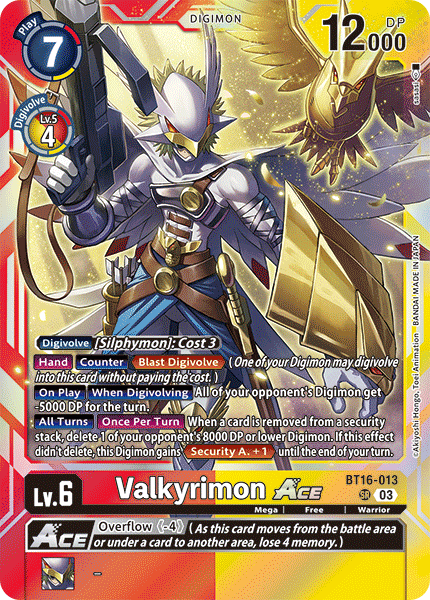BT16-013 Valkyrimon ACE Super Rare