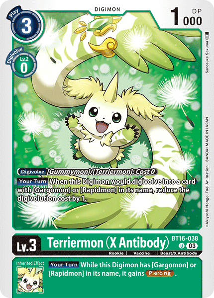 BT16-038 Terriermon (X Antibody) Uncommon