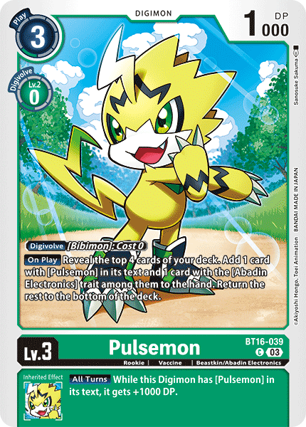 BT16-039 Pulsemon Common