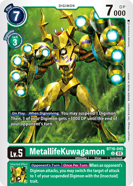 BT16-045 MetallifeKuwagamon Uncommon