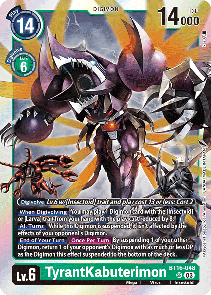 BT16-048 TyrantKabuterimon Super Rare