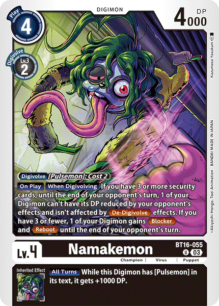 BT16-055 Namakemon Uncommon