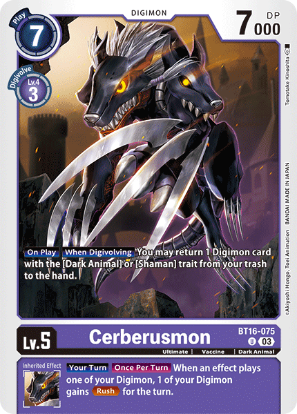 BT16-075 Cerberusmon Uncommon