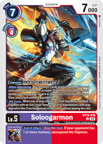 BT16-076 Soloogarmon Uncommon