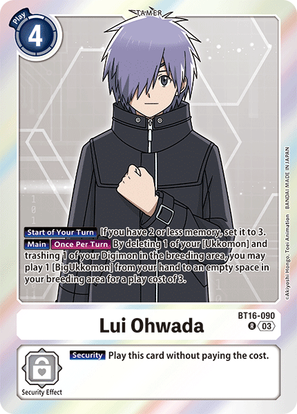 BT16-090 Lui Ohwada Rare