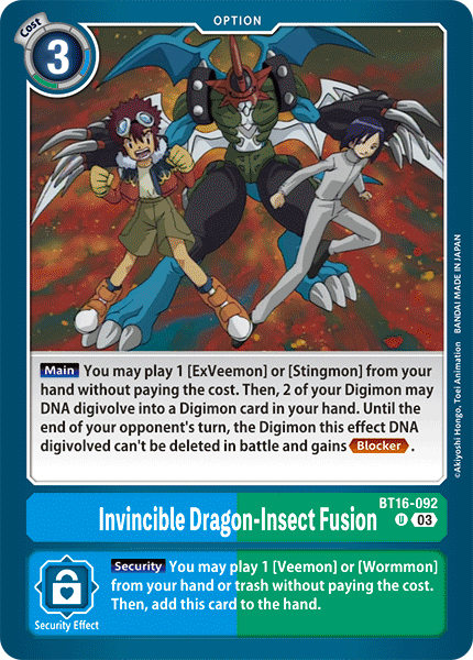 BT16-092 Invincible Dragon-Insect Fusion Uncommon