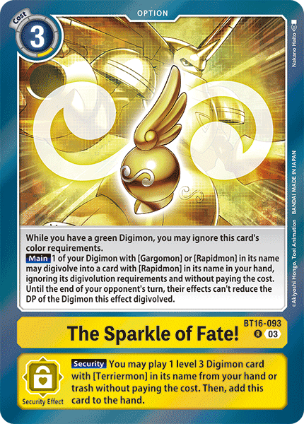 BT16-093 The Sparkle of Fate! Rare