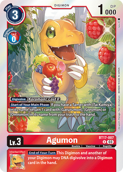 BT17-007 Agumon Rare