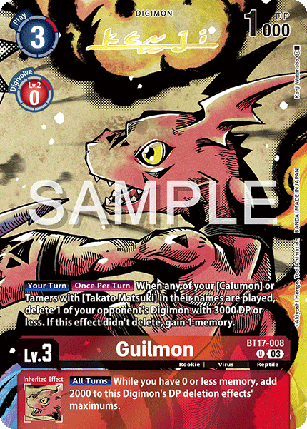 BT17-008 Guilmon Signature Rare