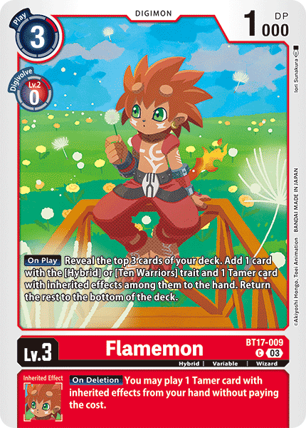 BT17-009 Flamemon Common