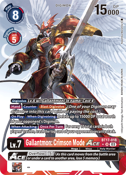 BT17-018 Gallantmon: Crimson Mode ACE Alternative Art