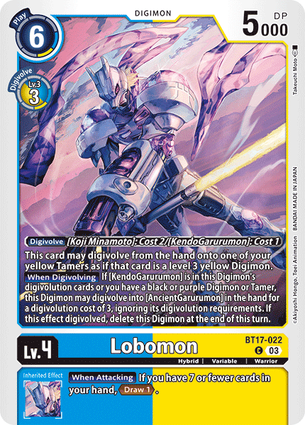 BT17-022 Lobomon Common