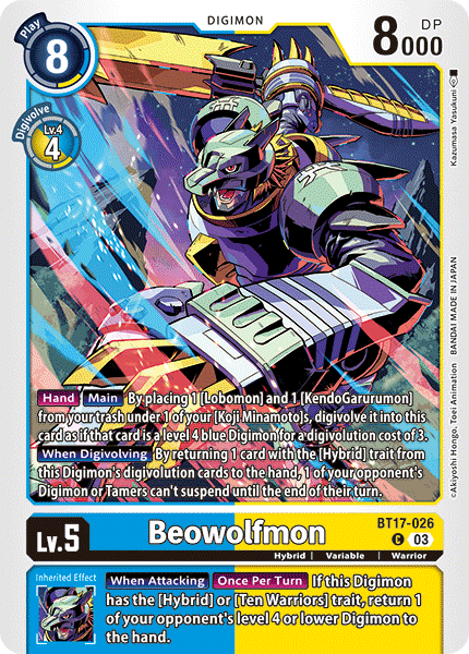 BT17-026 Beowolfmon Common