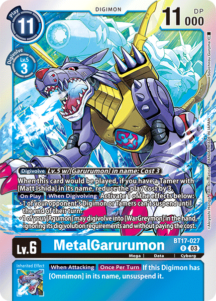 BT17-027 MetalGarurumon Rare