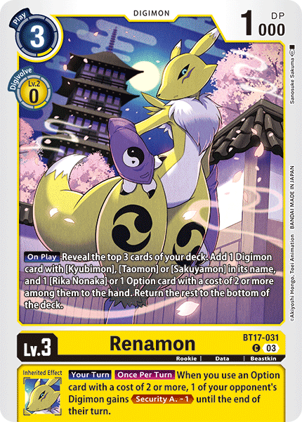 BT17-031 Renamon Common