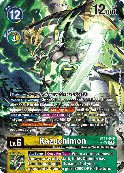 BT17-040 Kazuchimon Alternative Art