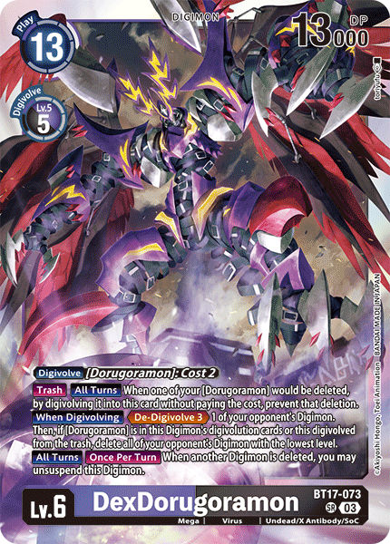 BT17-073 DexDorugoramon Super Rare