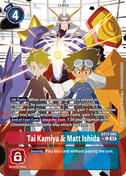 BT17-081 Tai Kamiya & Matt Ishida Alternative Art