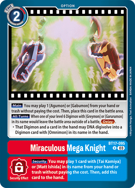 BT17-095 Miraculous Mega Knight Uncommon