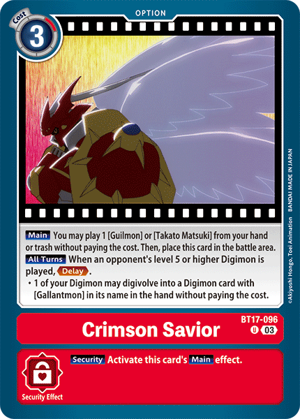 BT17-096 Crimson Savior Uncommon