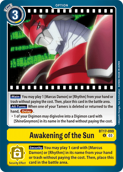 BT17-099 Awakening of the Sun Uncommon