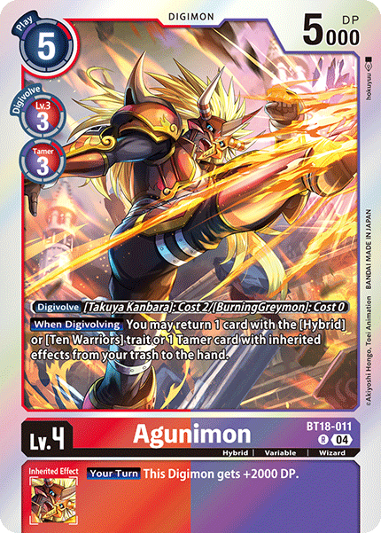 BT18-011 Agunimon Rare