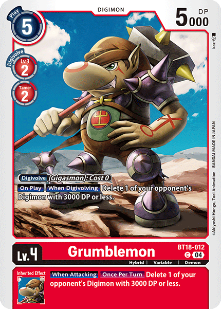 BT18-012 Grumblemon Common