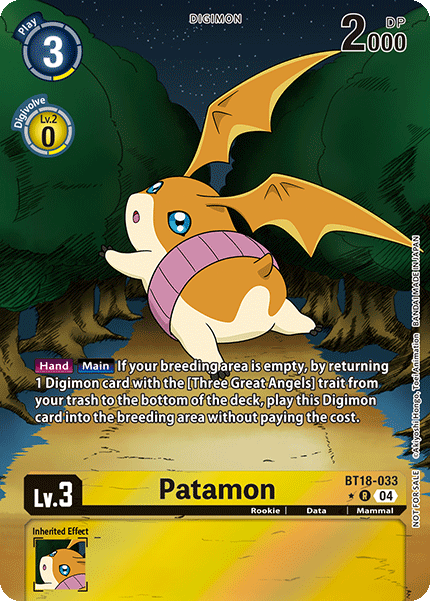 BT18-033 Patamon Box Topper