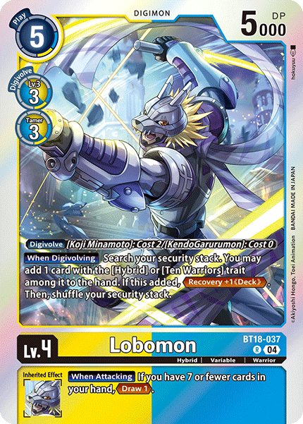 BT18-037 Lobomon Rare