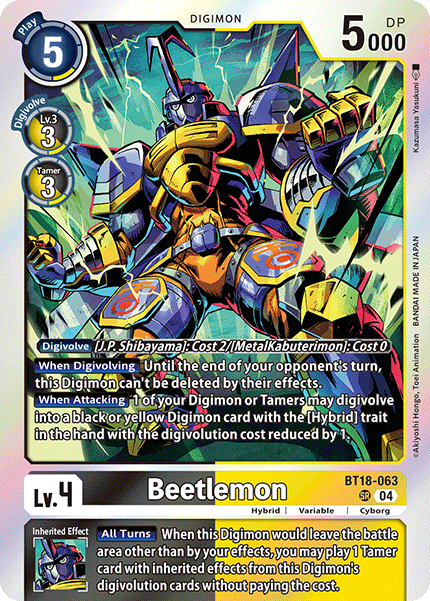 BT18-063 Beetlemon Super Rare