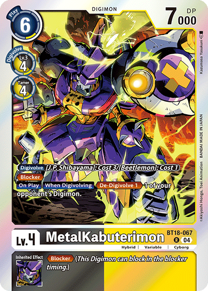 BT18-067 MetalKabuterimon Rare