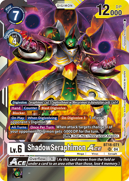 BT18-071 ShadowSeraphimon ACE Super Rare